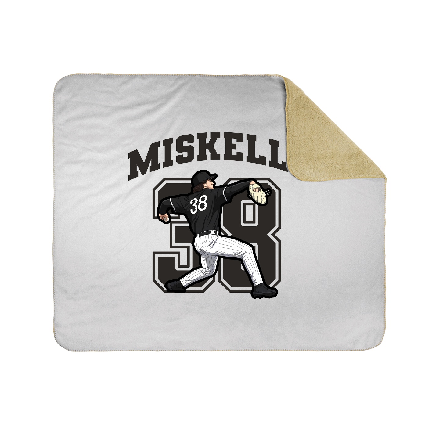 Throw Blanket — Number in White