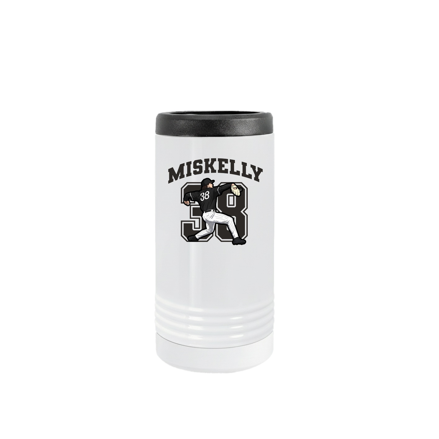 Slim Beverage Holder — Number in White
