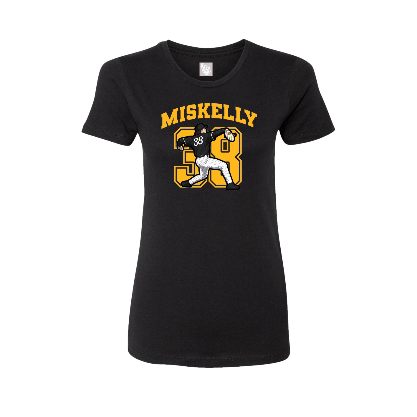 Fitted Women's Tee — Number in Black