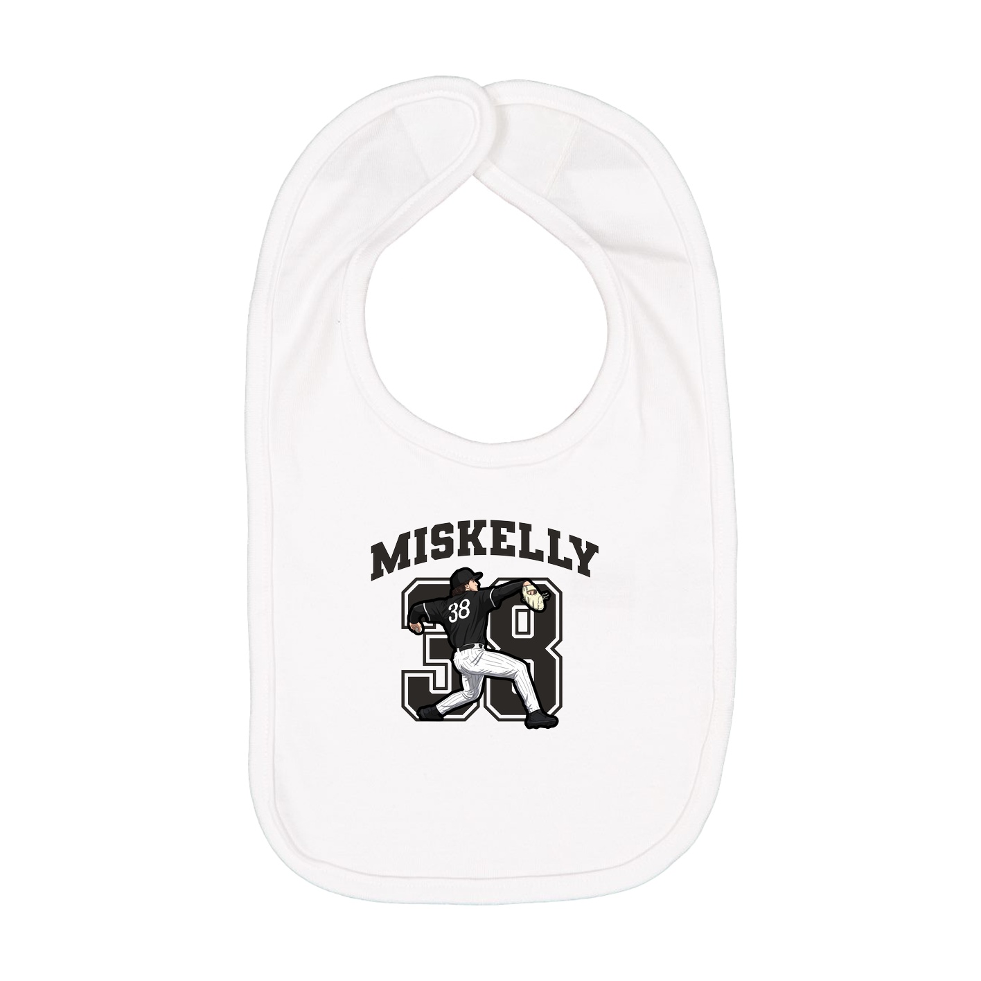 Infant Bib — Number in White