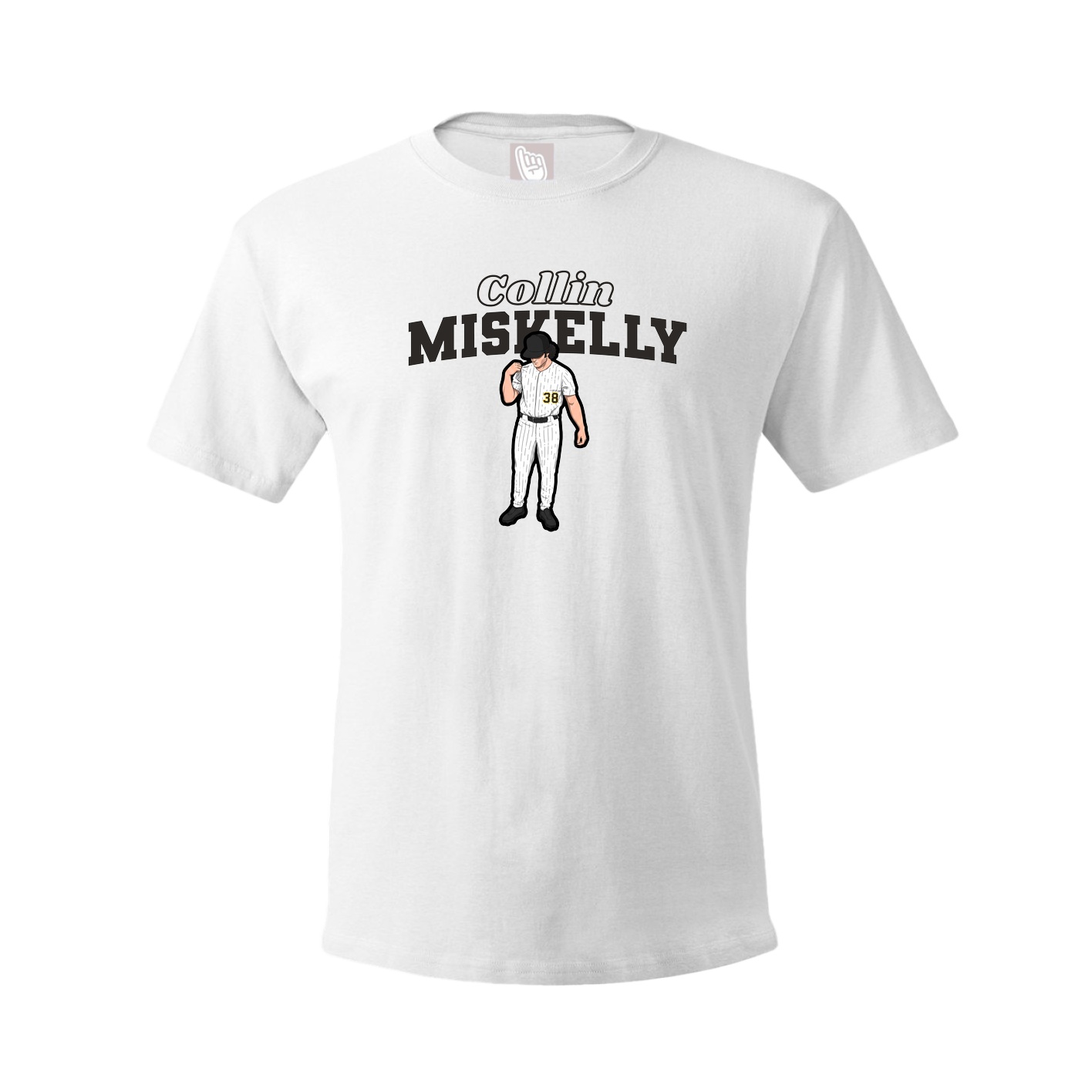 Youth Tee — Name Arch in White