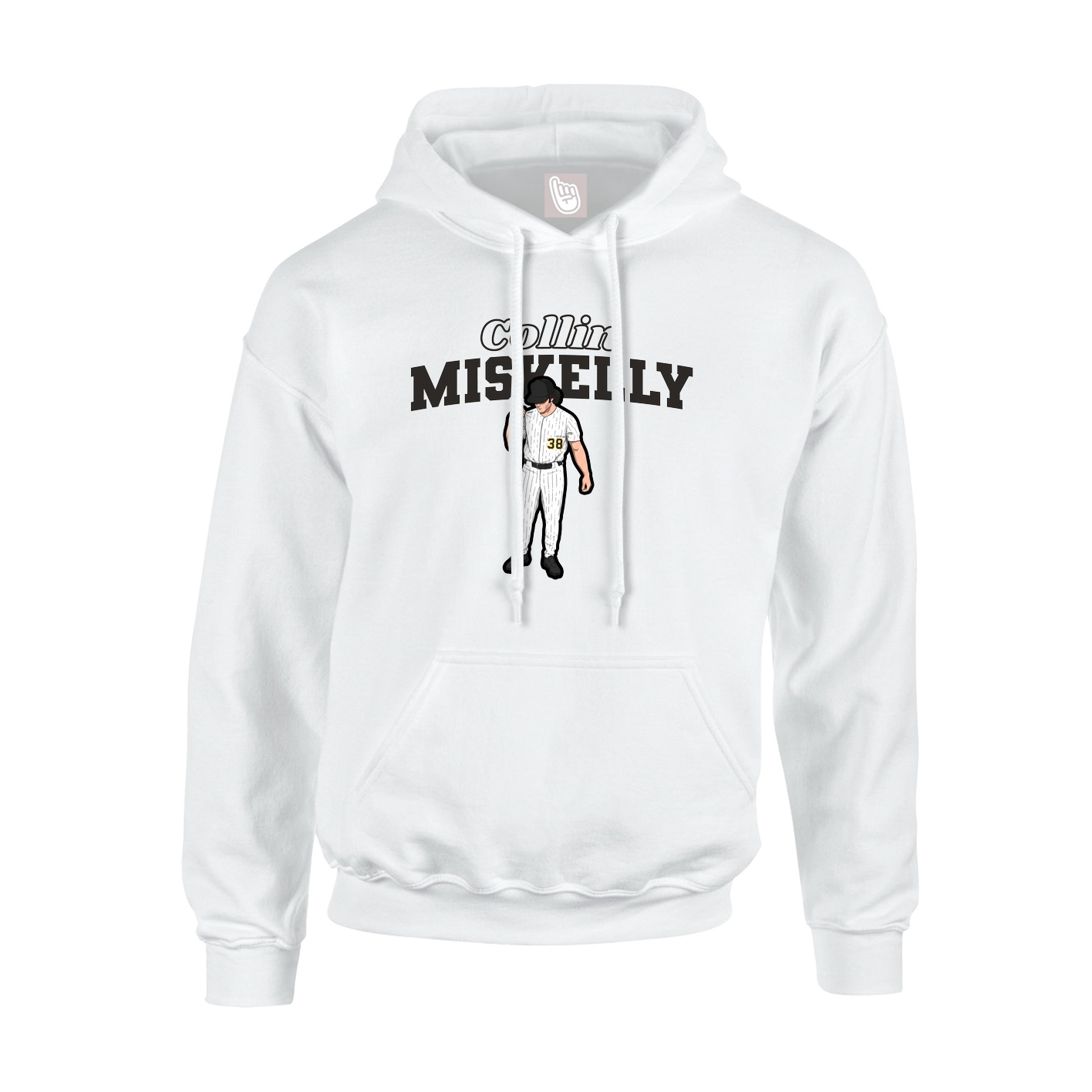 Hoodie — Name Arch in White