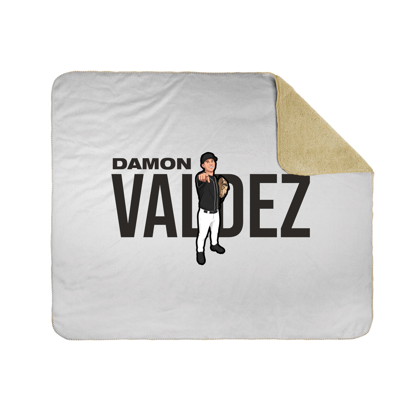 Throw Blanket — Player Name in White