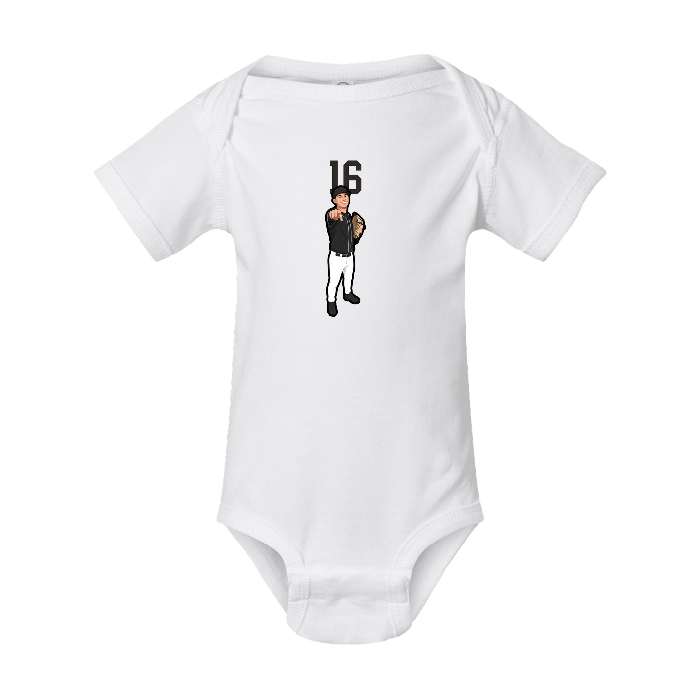 Baby Onesie — Number Top in White