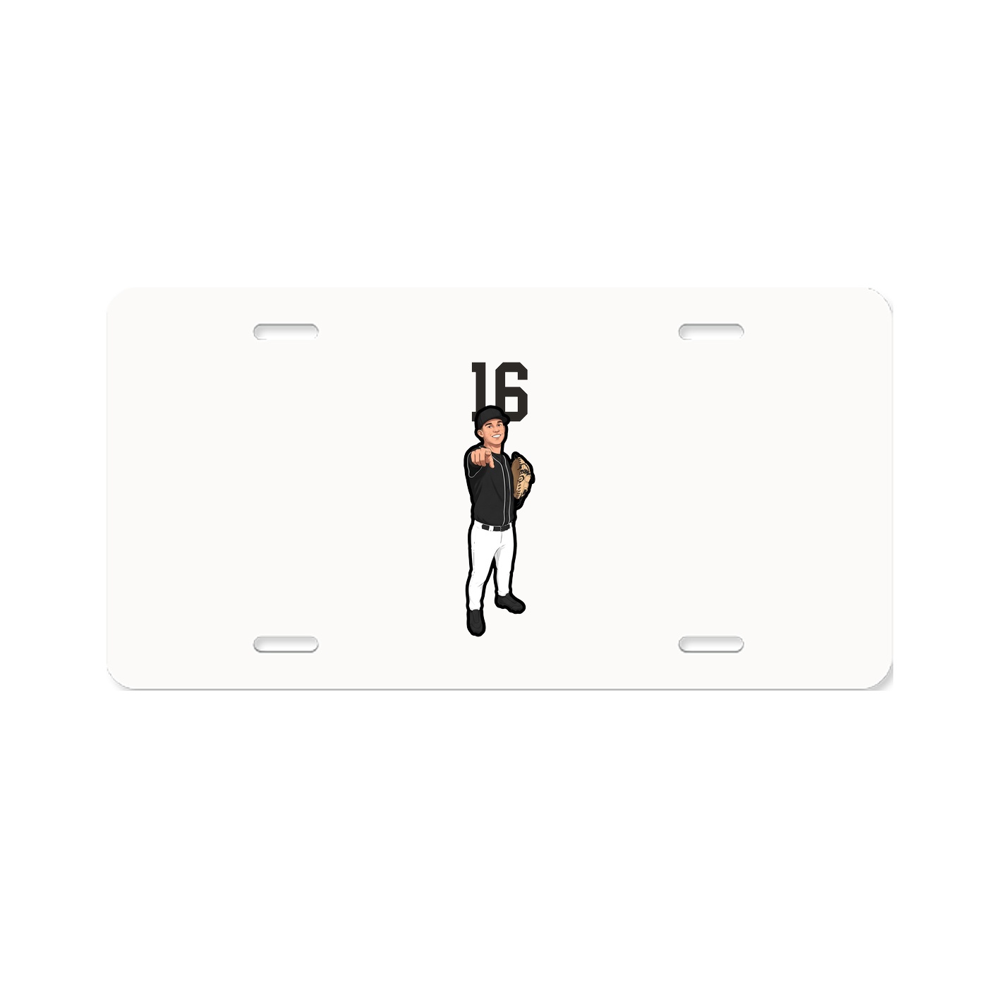 License Plate — Number Top in Classic