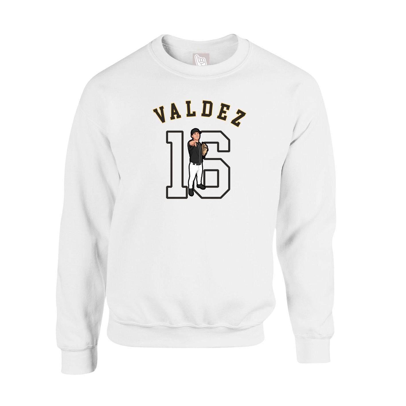 Fleece Crew — Shirsey Arch in White
