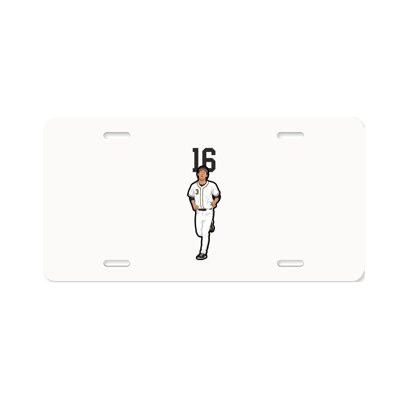 License Plate — Number Top in Classic