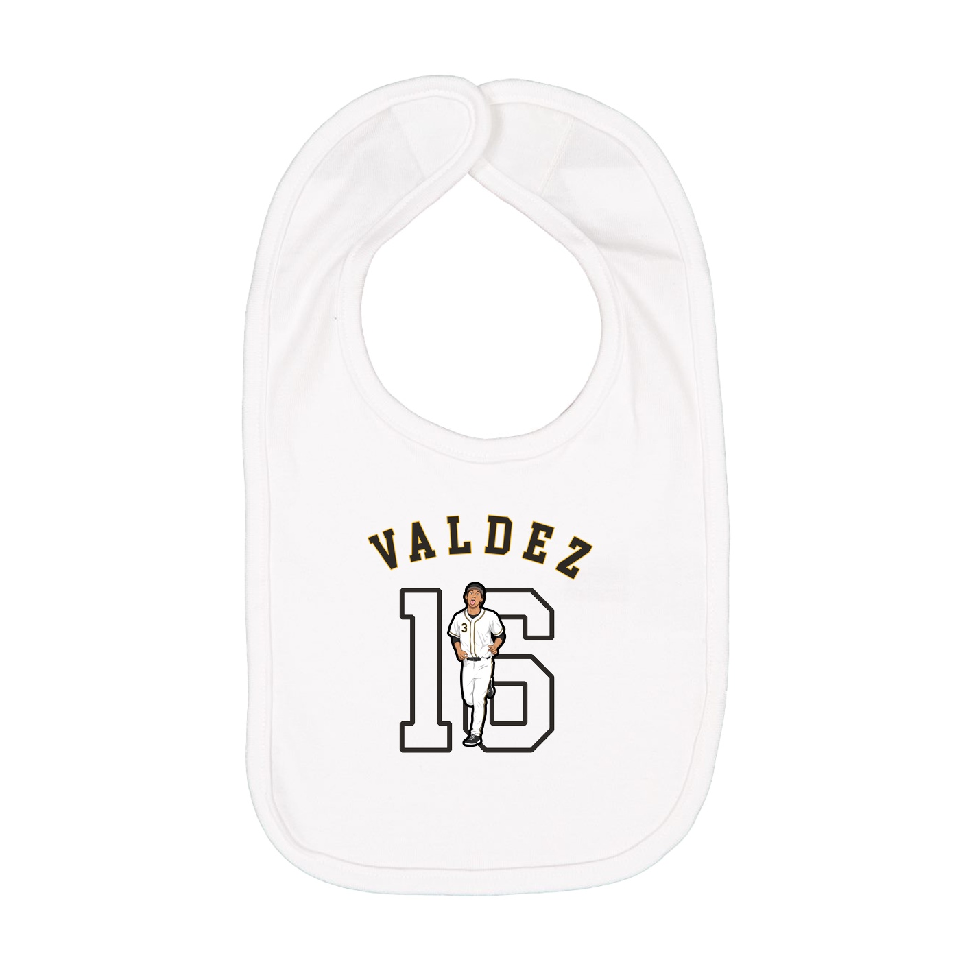 Infant Bib — Shirsey Arch in White