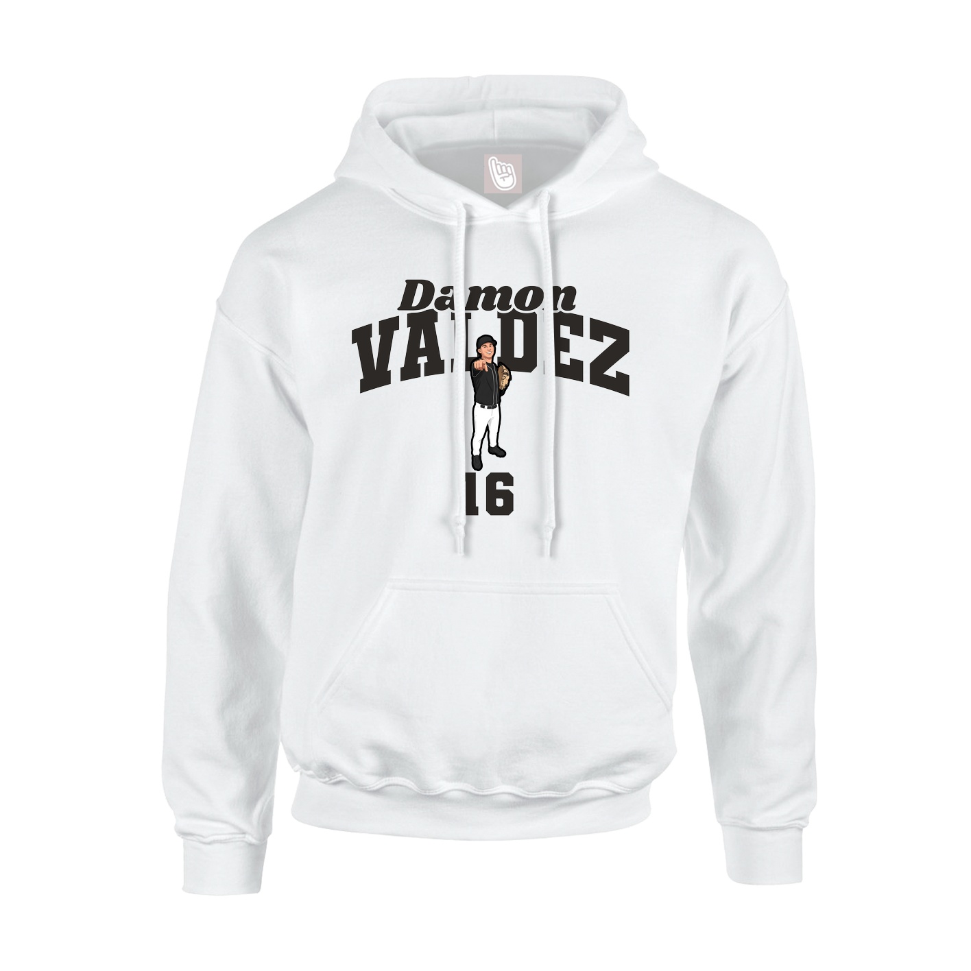 Youth Hoodie — Signature Arch in White