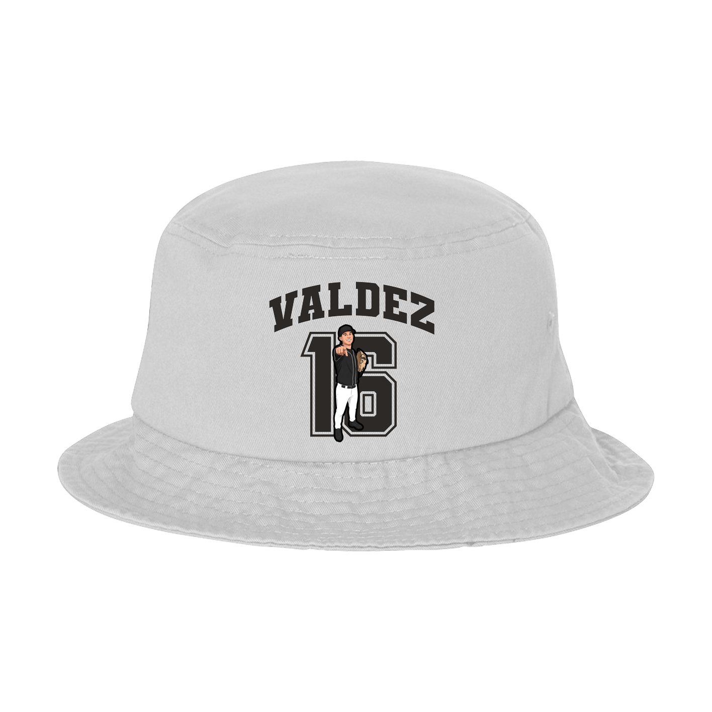 Bucket Cap — Number in White