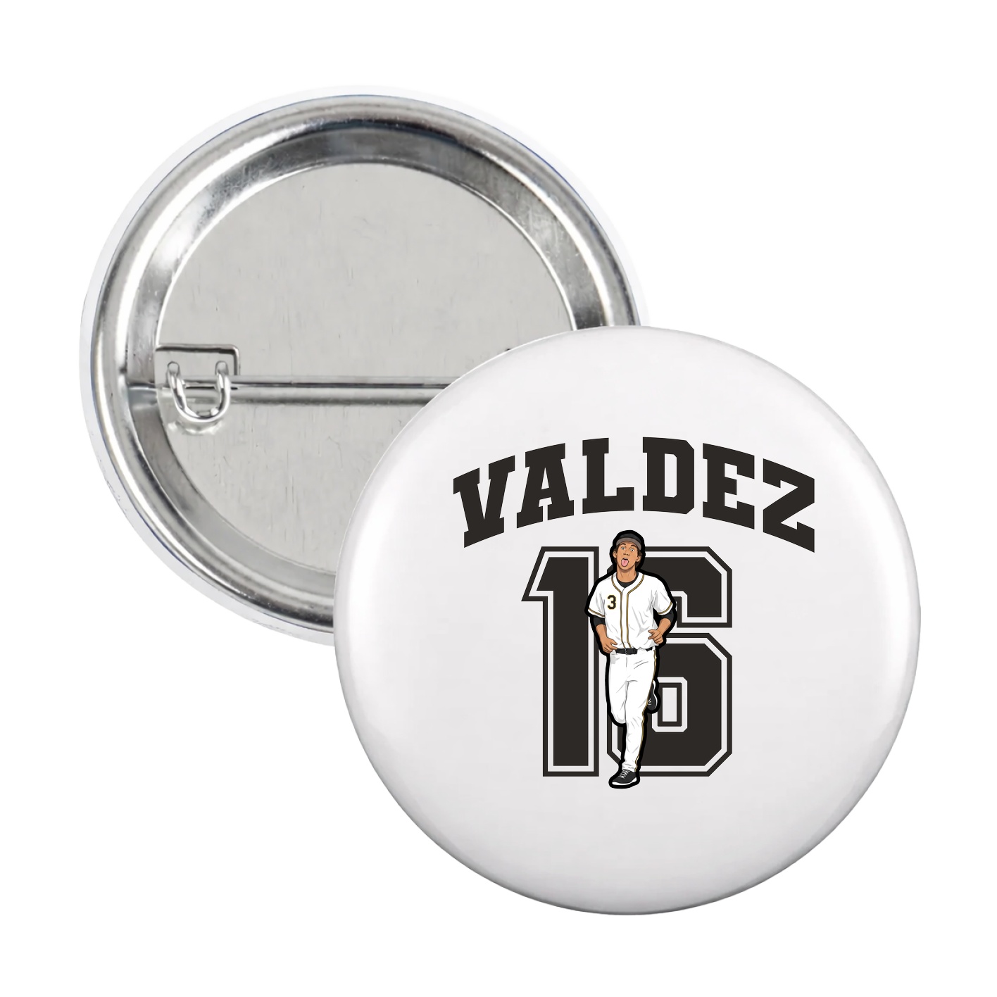 Game Day Button — Number in White