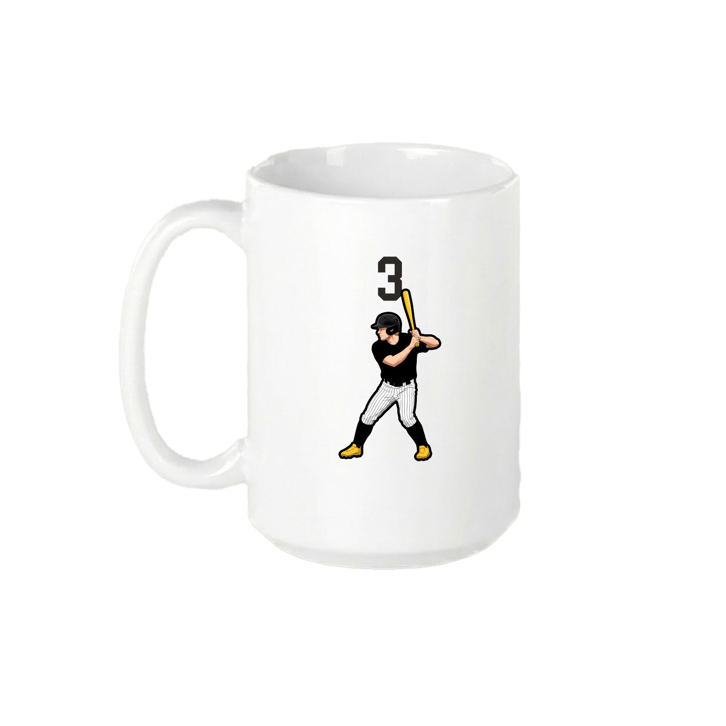 15oz Coffee Mug — Number Top in White
