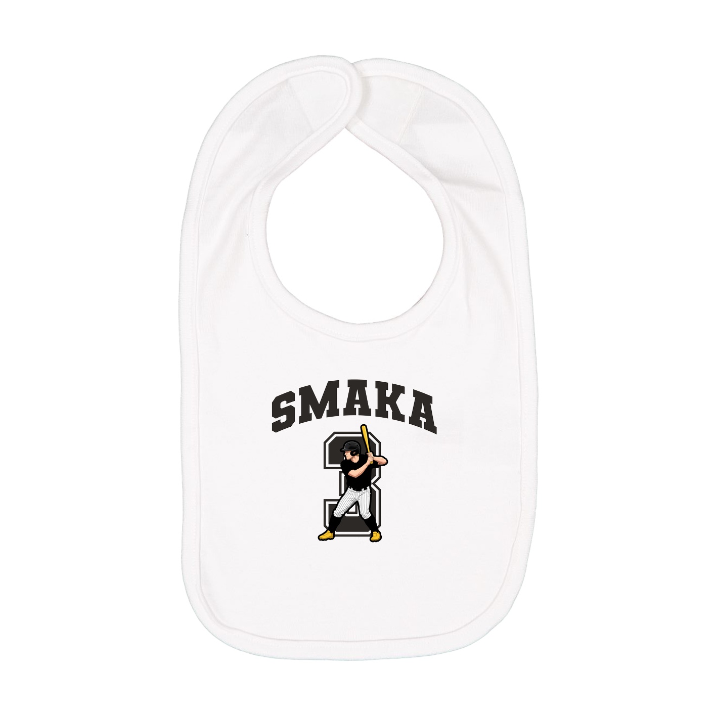 Infant Bib — Number in White