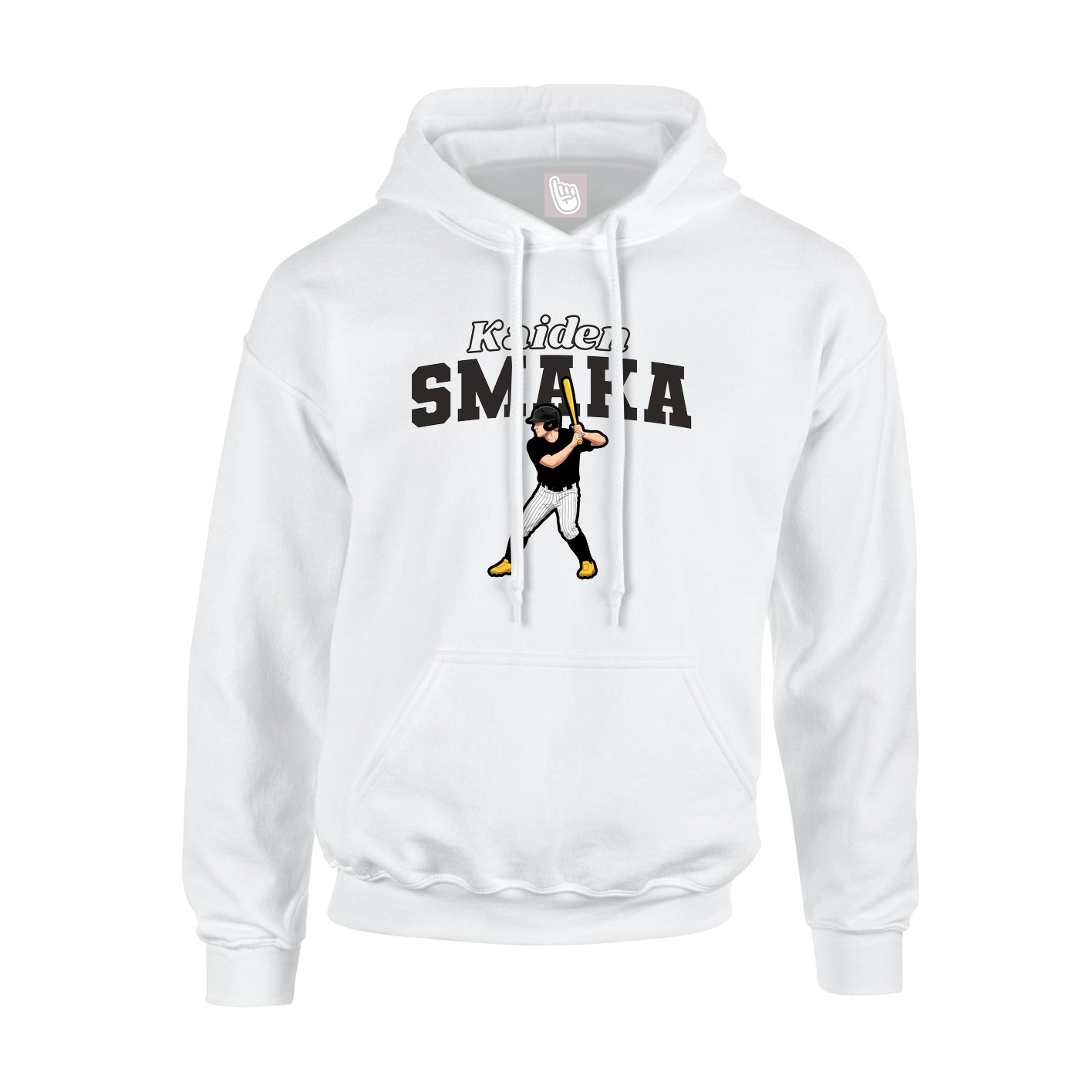 Hoodie — Name Arch in White