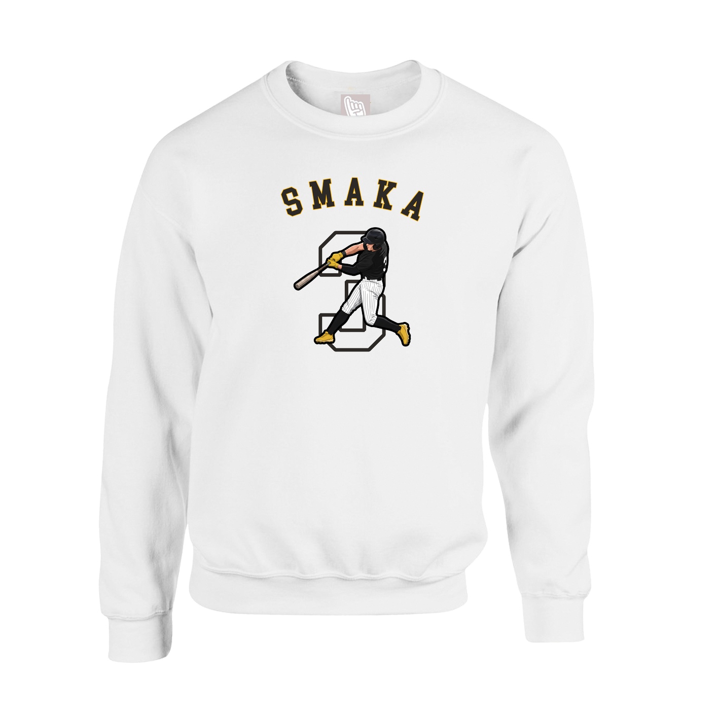 Fleece Crew — Shirsey Arch in White