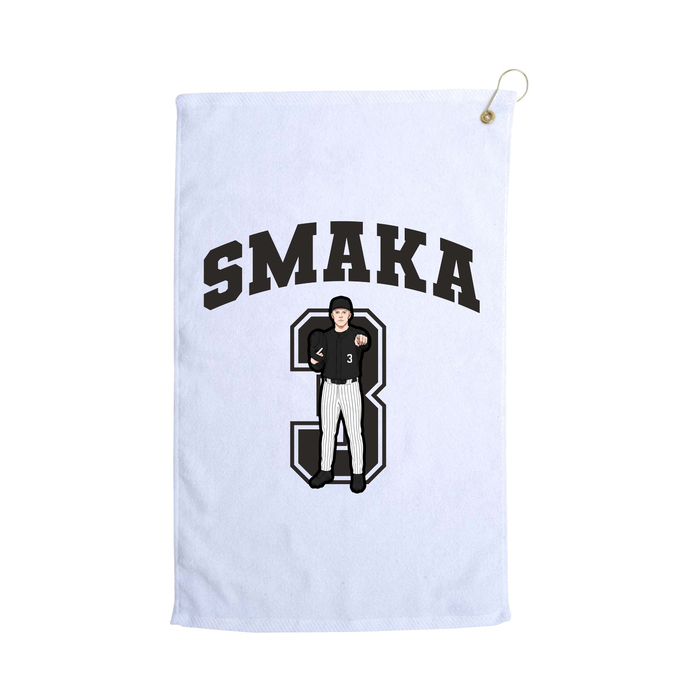 Golf Towel — Number in White