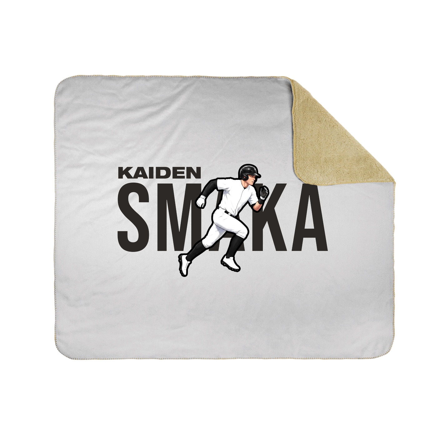 Throw Blanket — Player Name in White