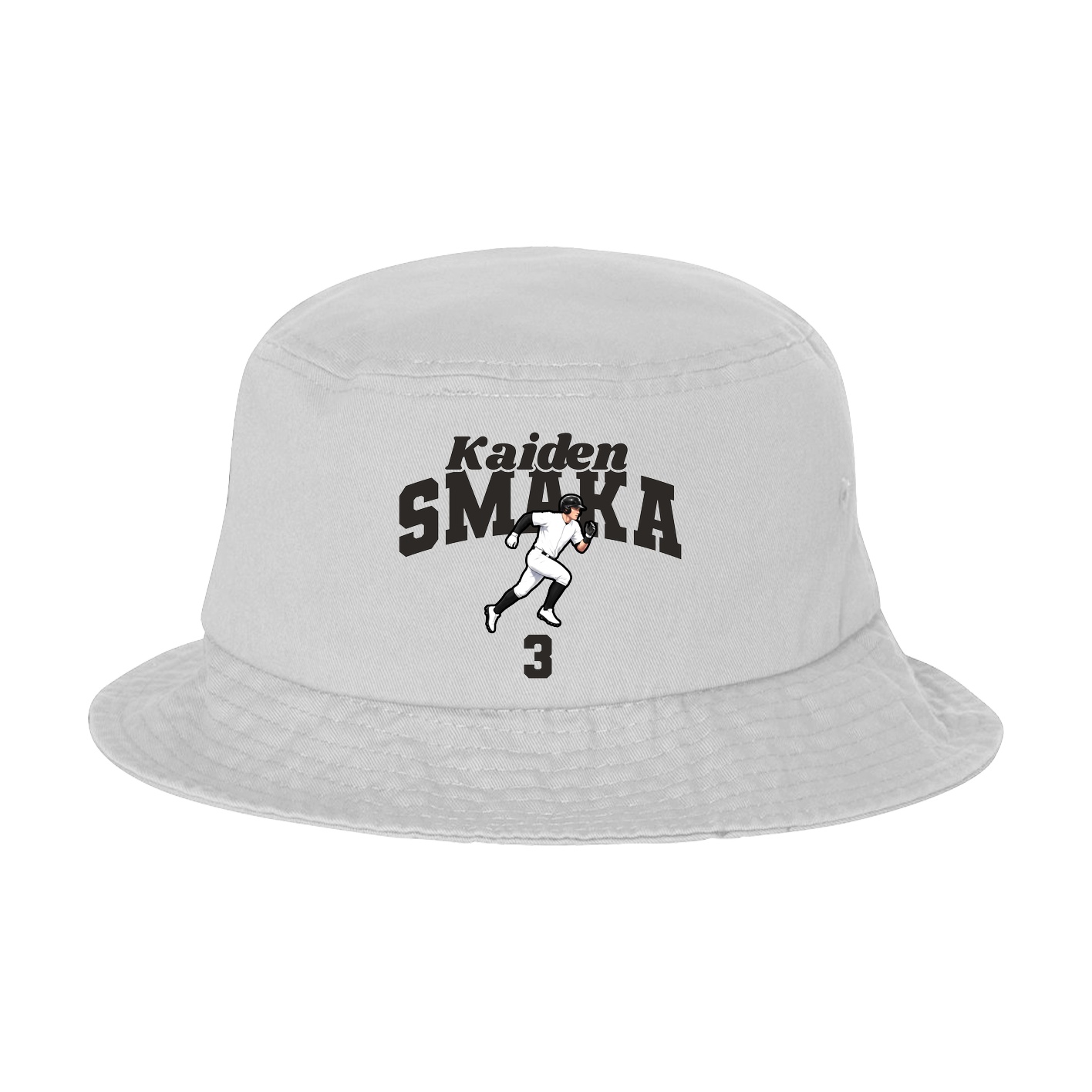 Bucket Cap — Signature Arch in White