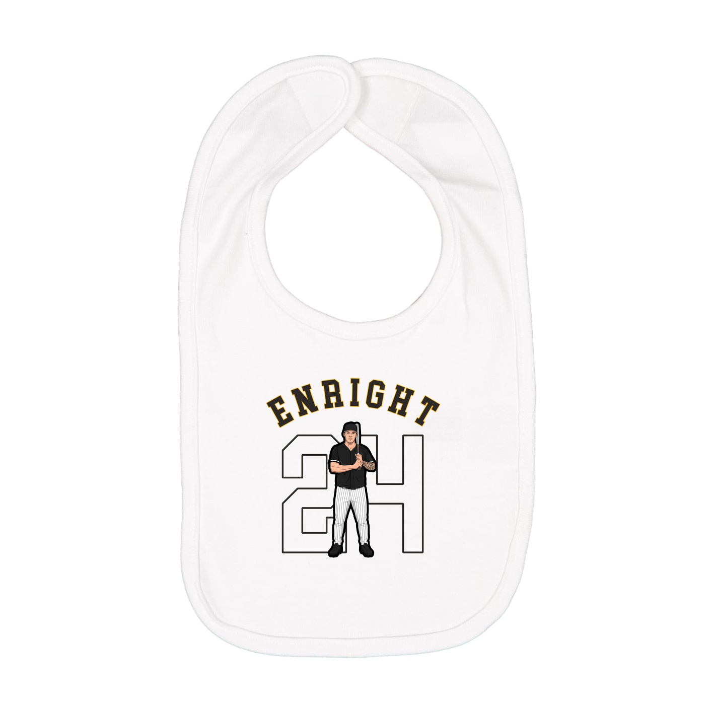 Infant Bib — Shirsey Arch in White