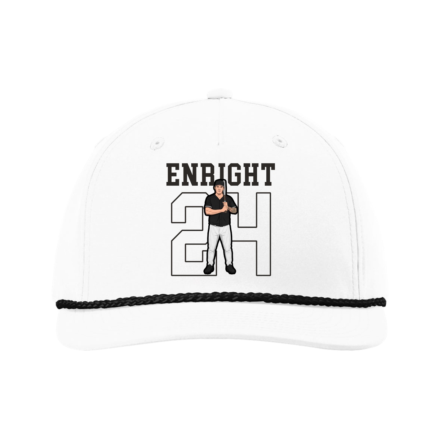 Five-Panel Classic Rope Cap — Shirsey in White