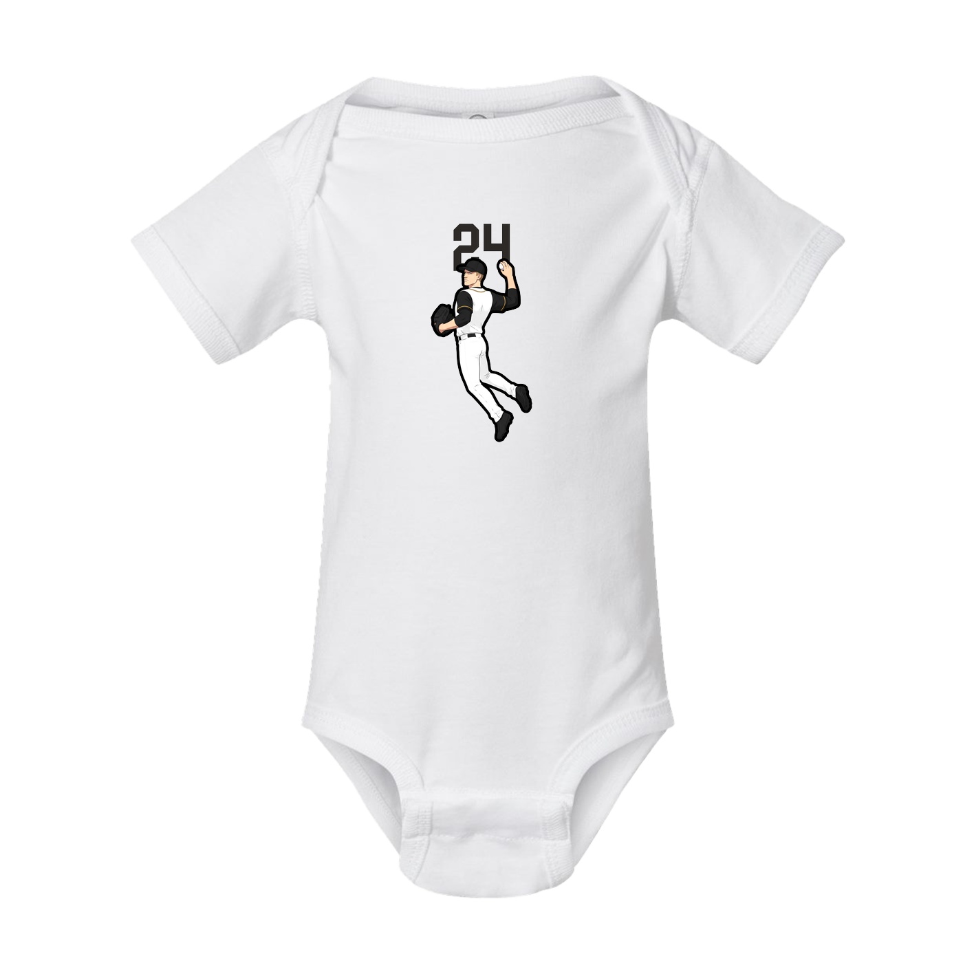 Baby Onesie — Number Top in White