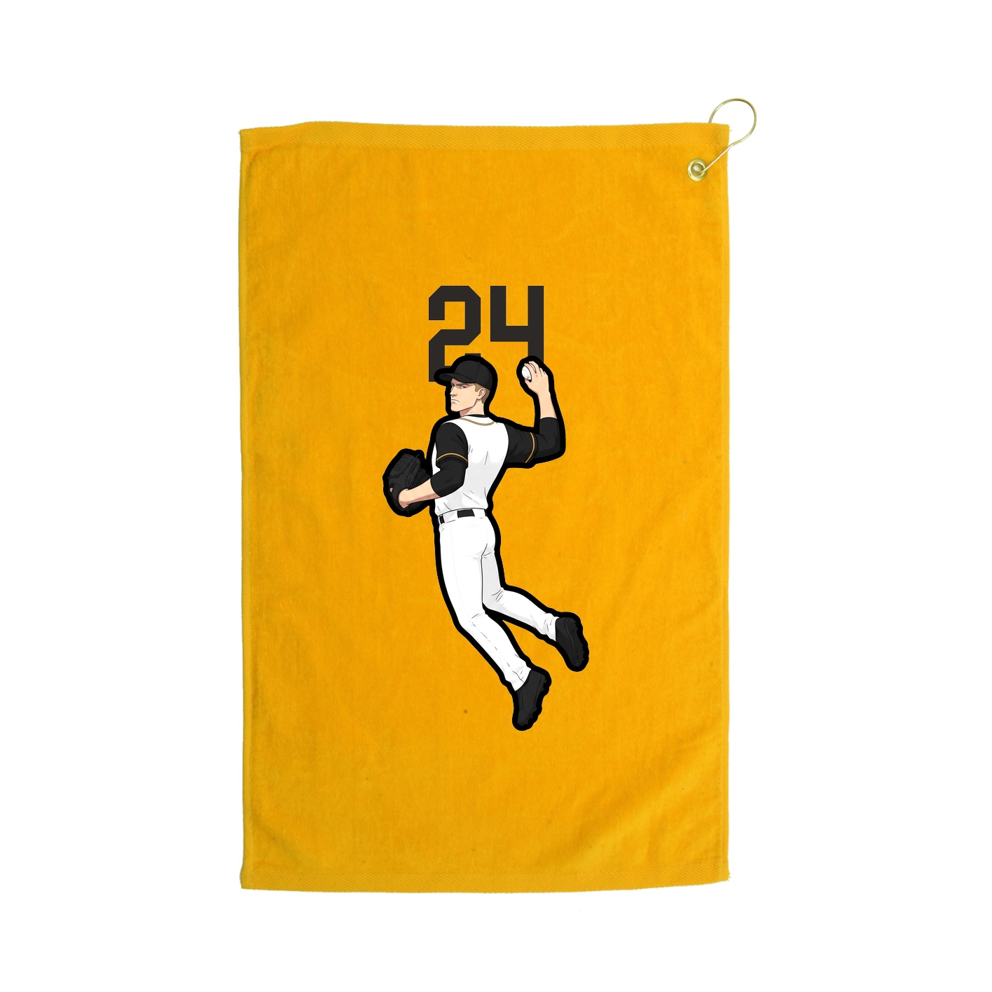Golf Towel — Number Top in Gold