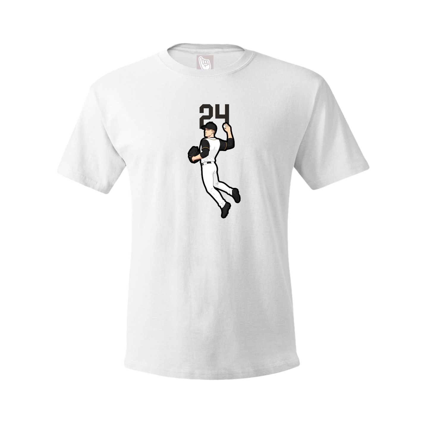 Youth Tee — Number Top in White
