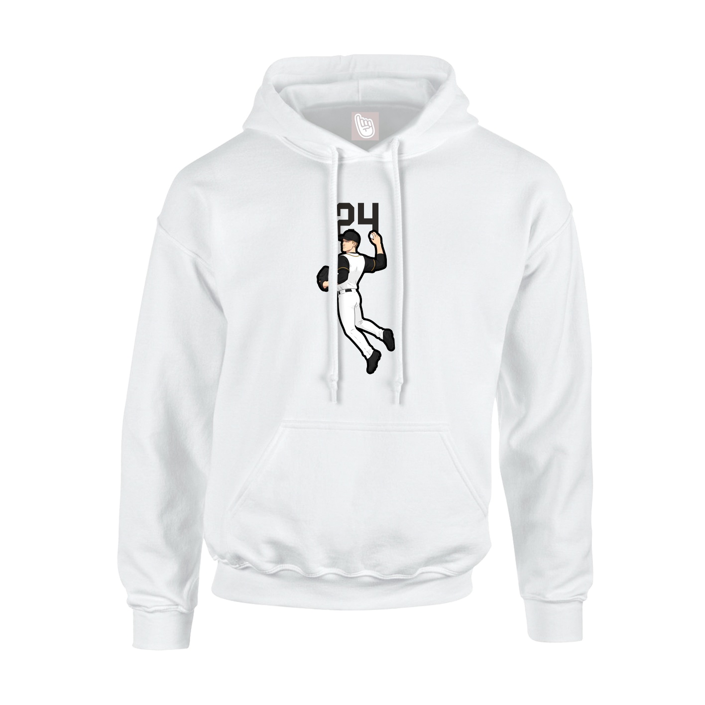 Hoodie — Number Top in White