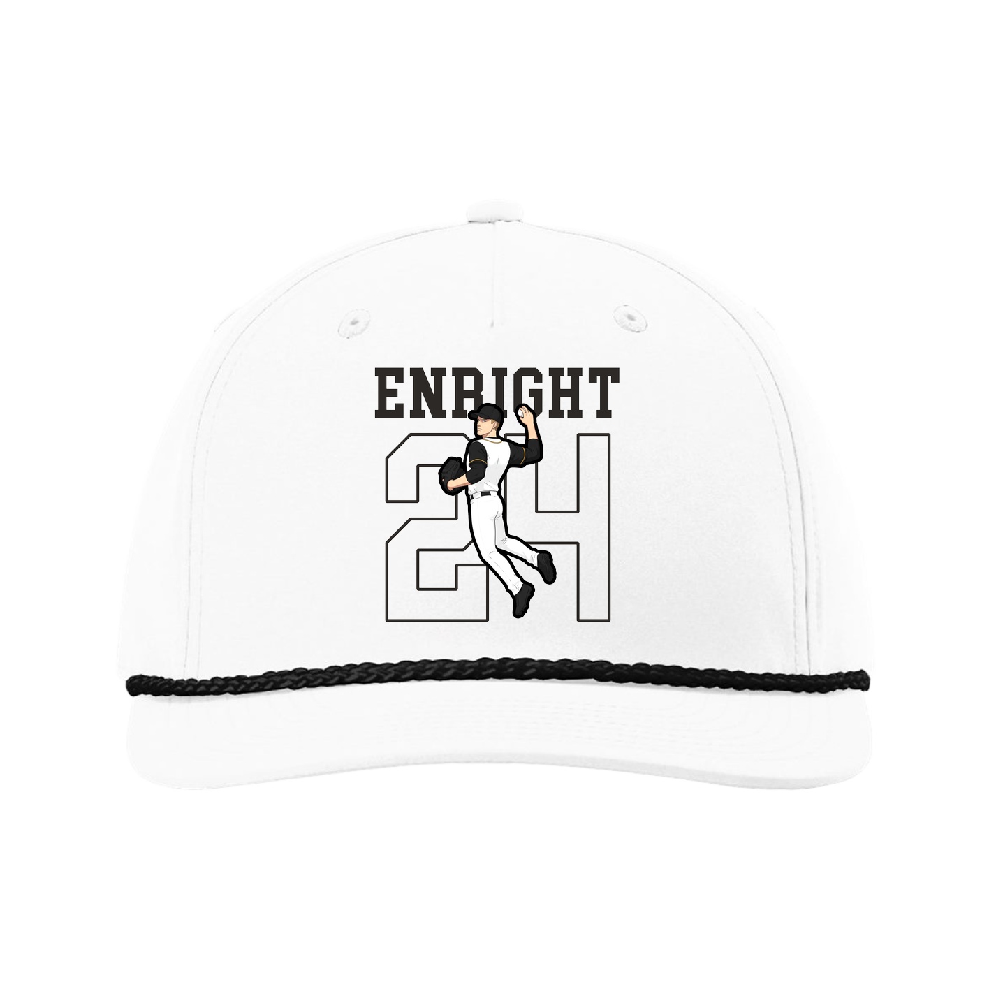 Five-Panel Classic Rope Cap — Shirsey in White