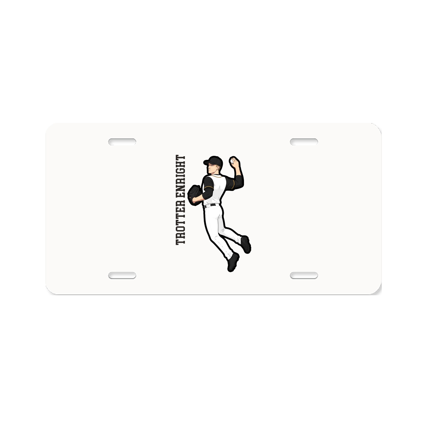 License Plate — Name Vertical in Classic