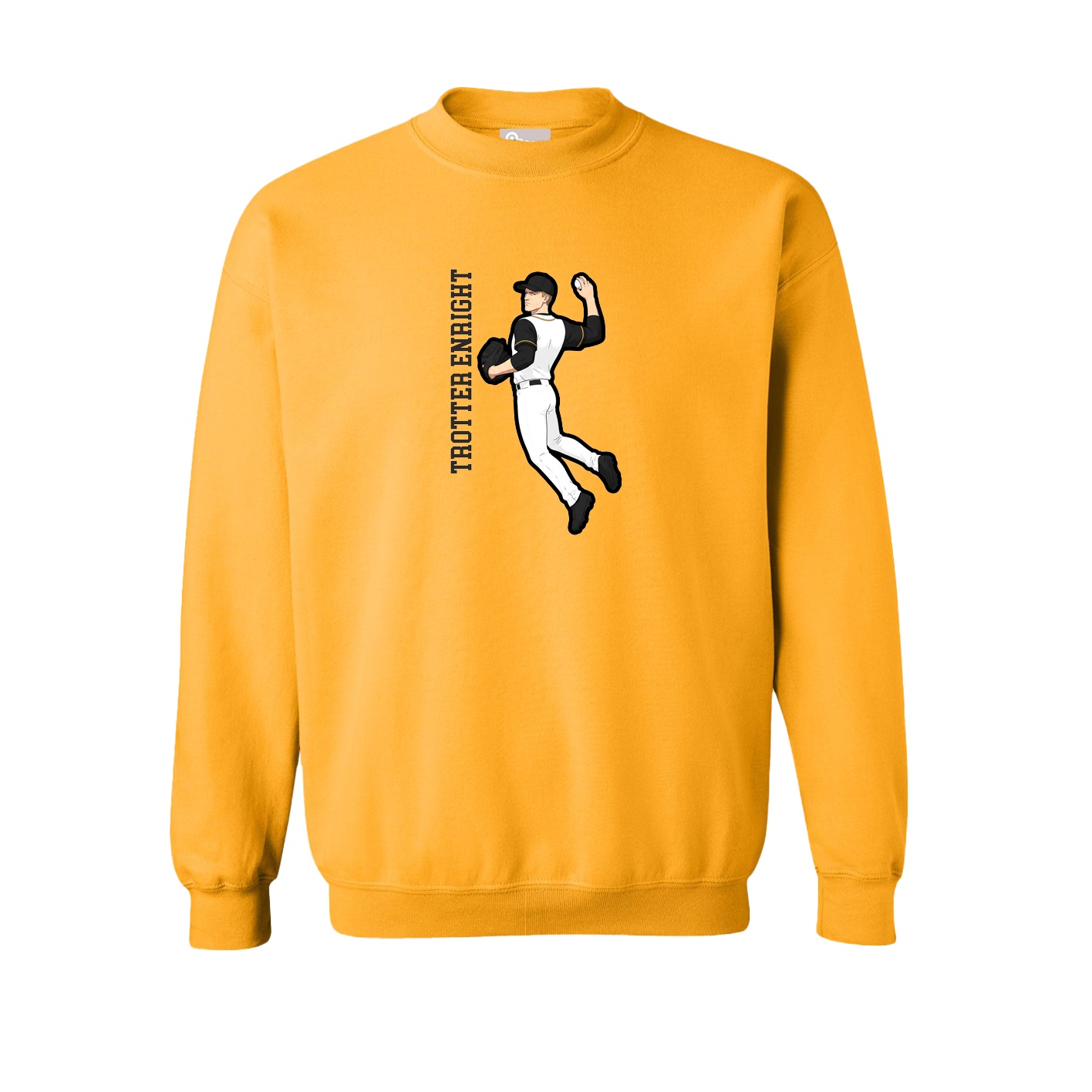 Fleece Crew — Name Vertical in Gold