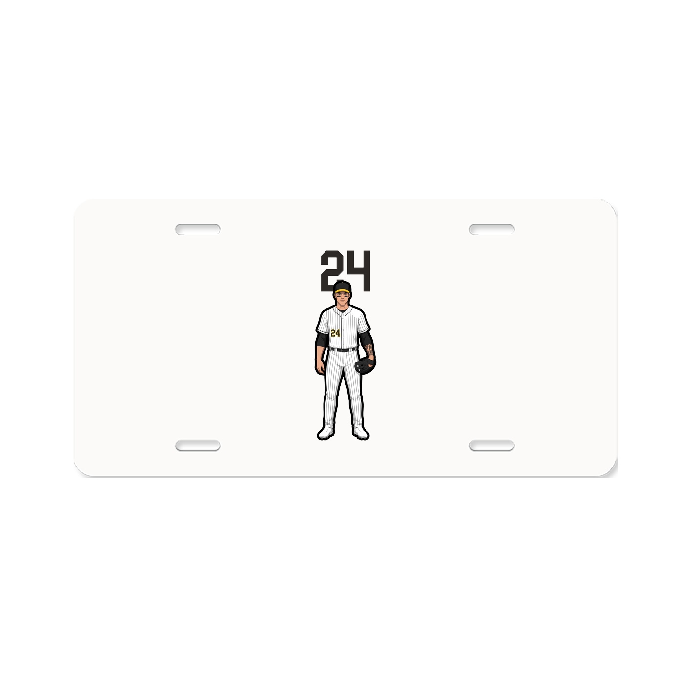 License Plate — Number Top in Classic