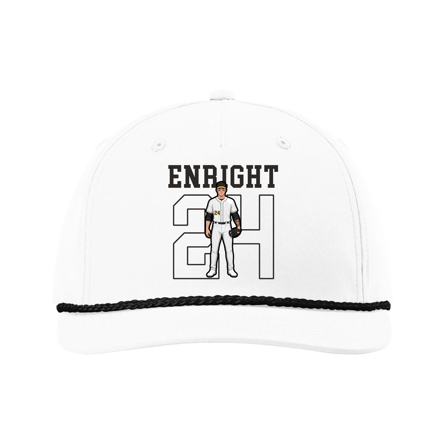 Five-Panel Classic Rope Cap — Shirsey in White