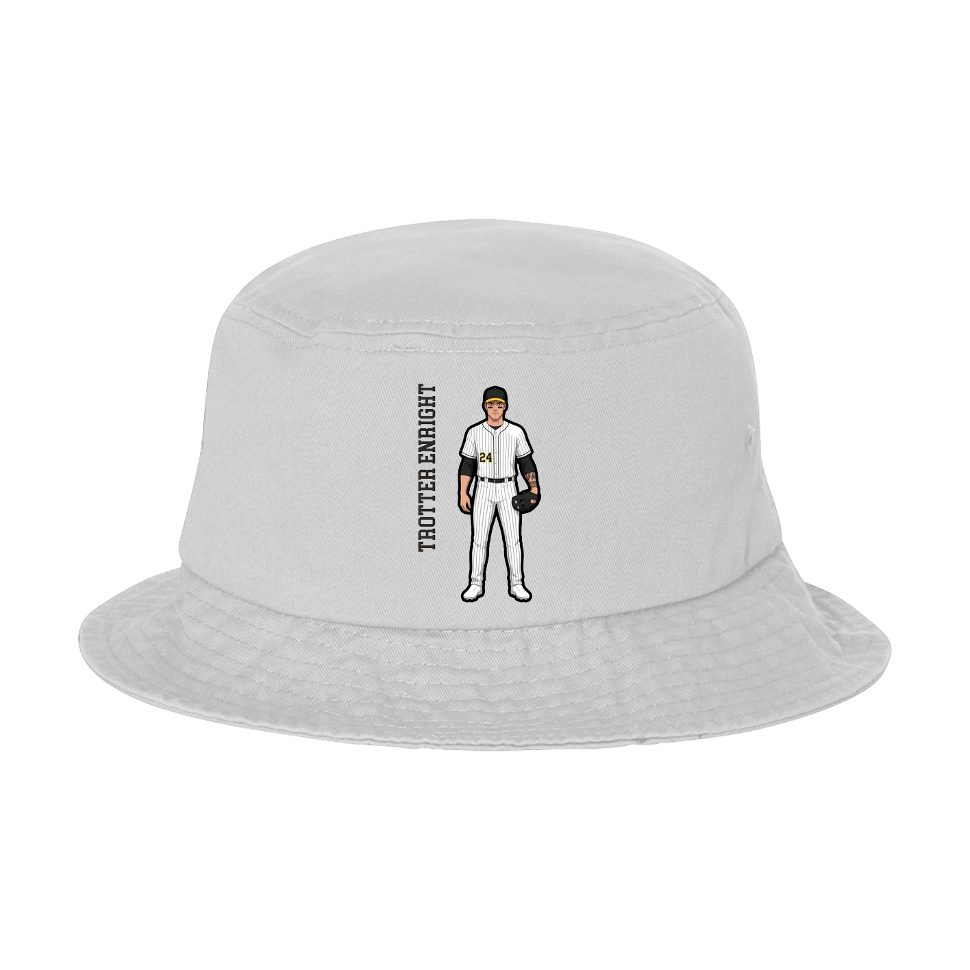 Bucket Cap — Name Vertical in White