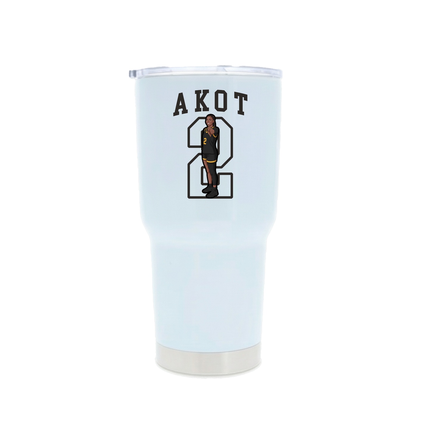 30oz Stainless Steel Tumbler — Shirsey in White