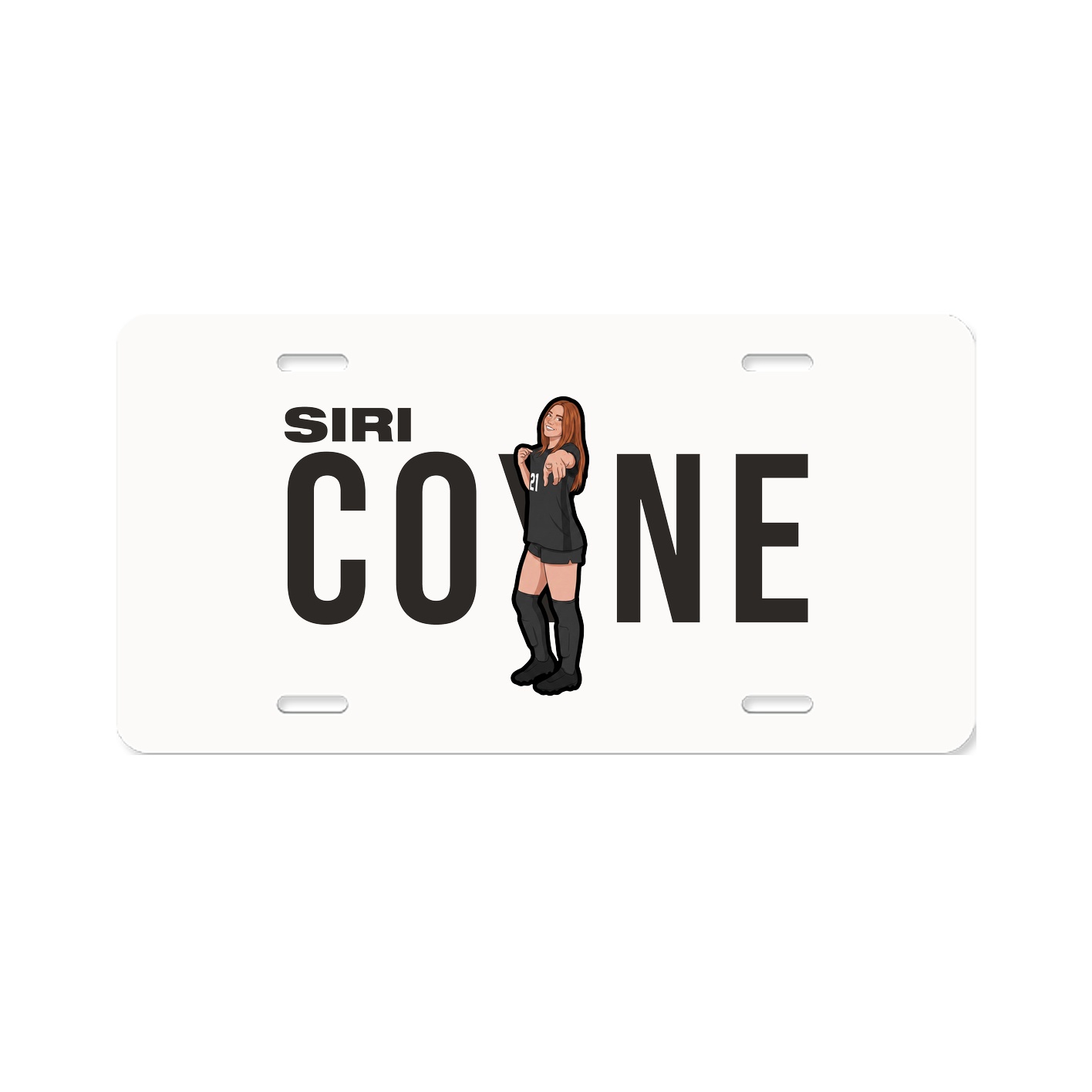 License Plate — Player Name in Classic