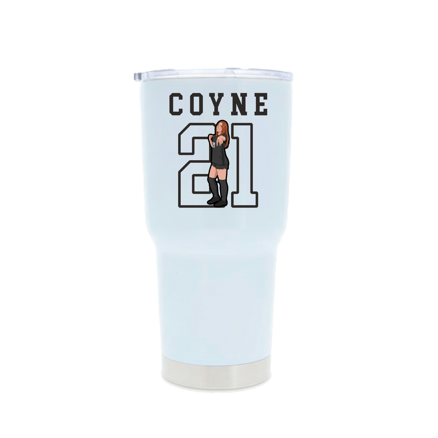 30oz Stainless Steel Tumbler — Shirsey in White