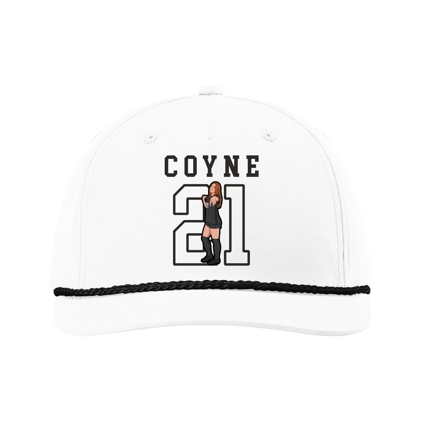 Five-Panel Classic Rope Cap — Shirsey in White