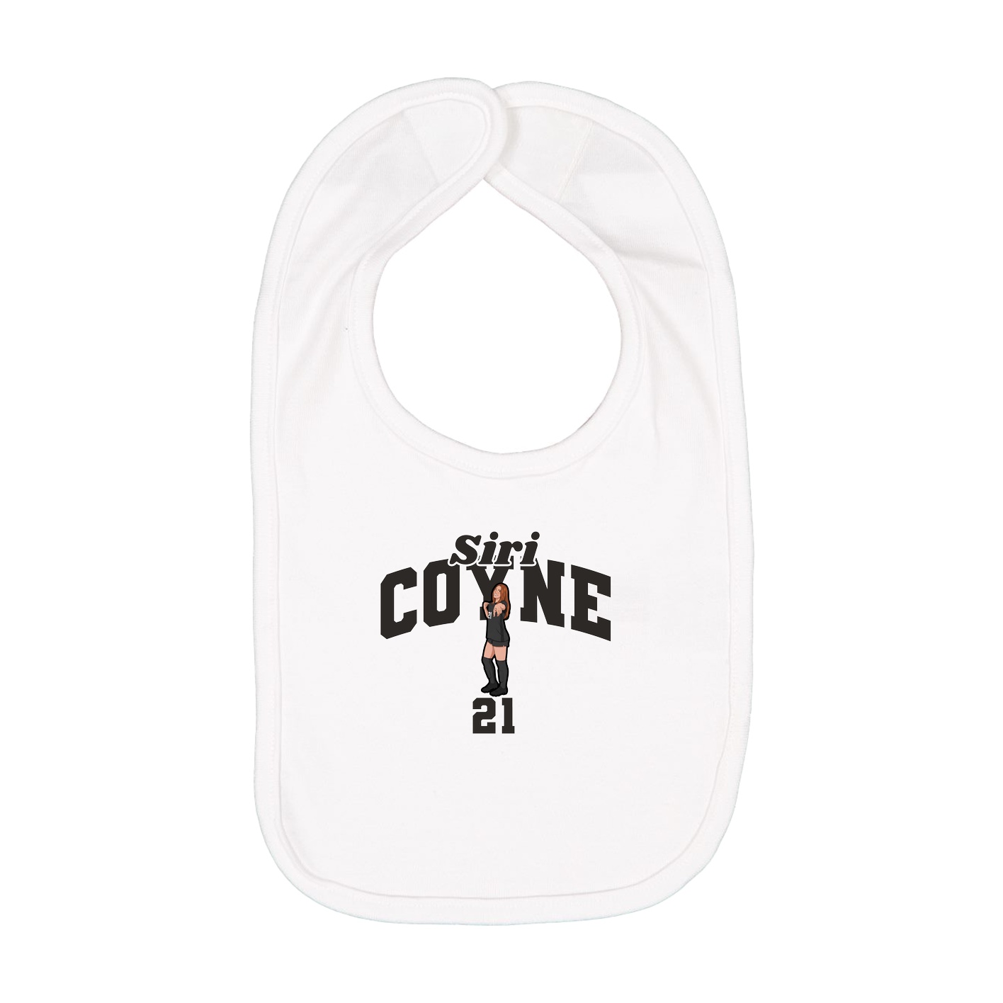 Infant Bib — Signature Arch in White