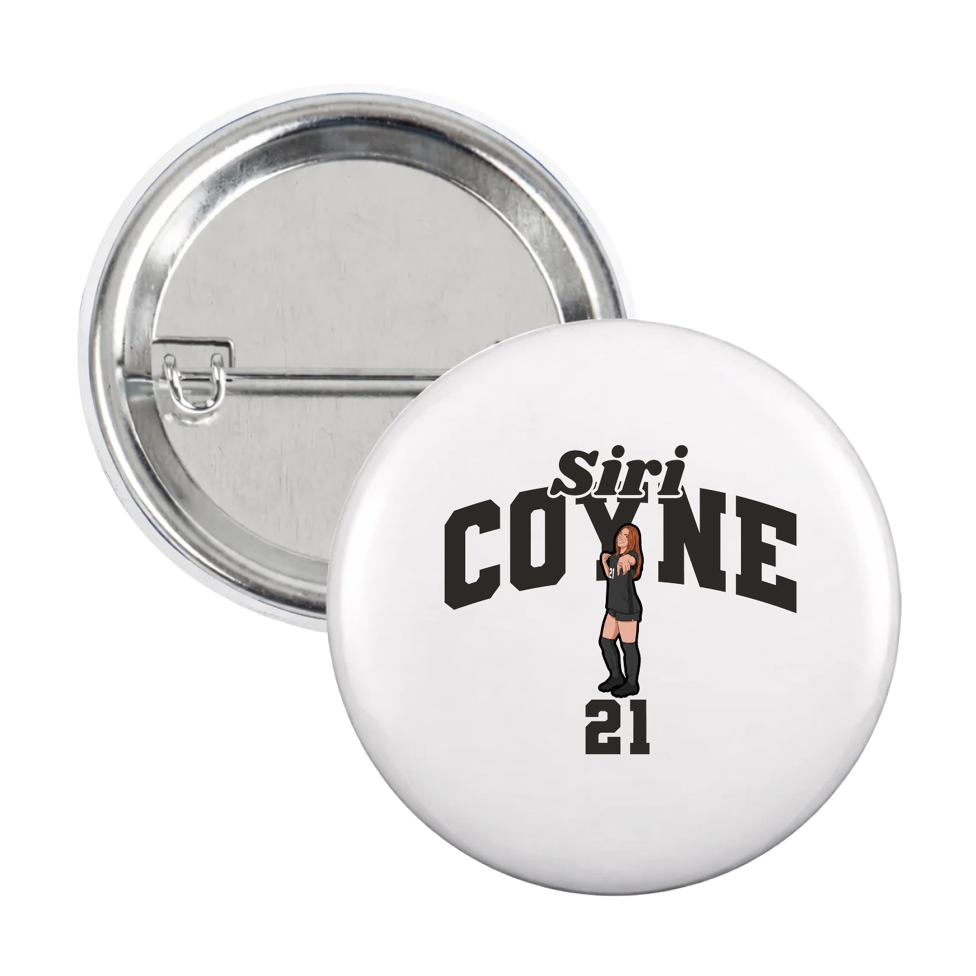 Game Day Button — Signature Arch in White