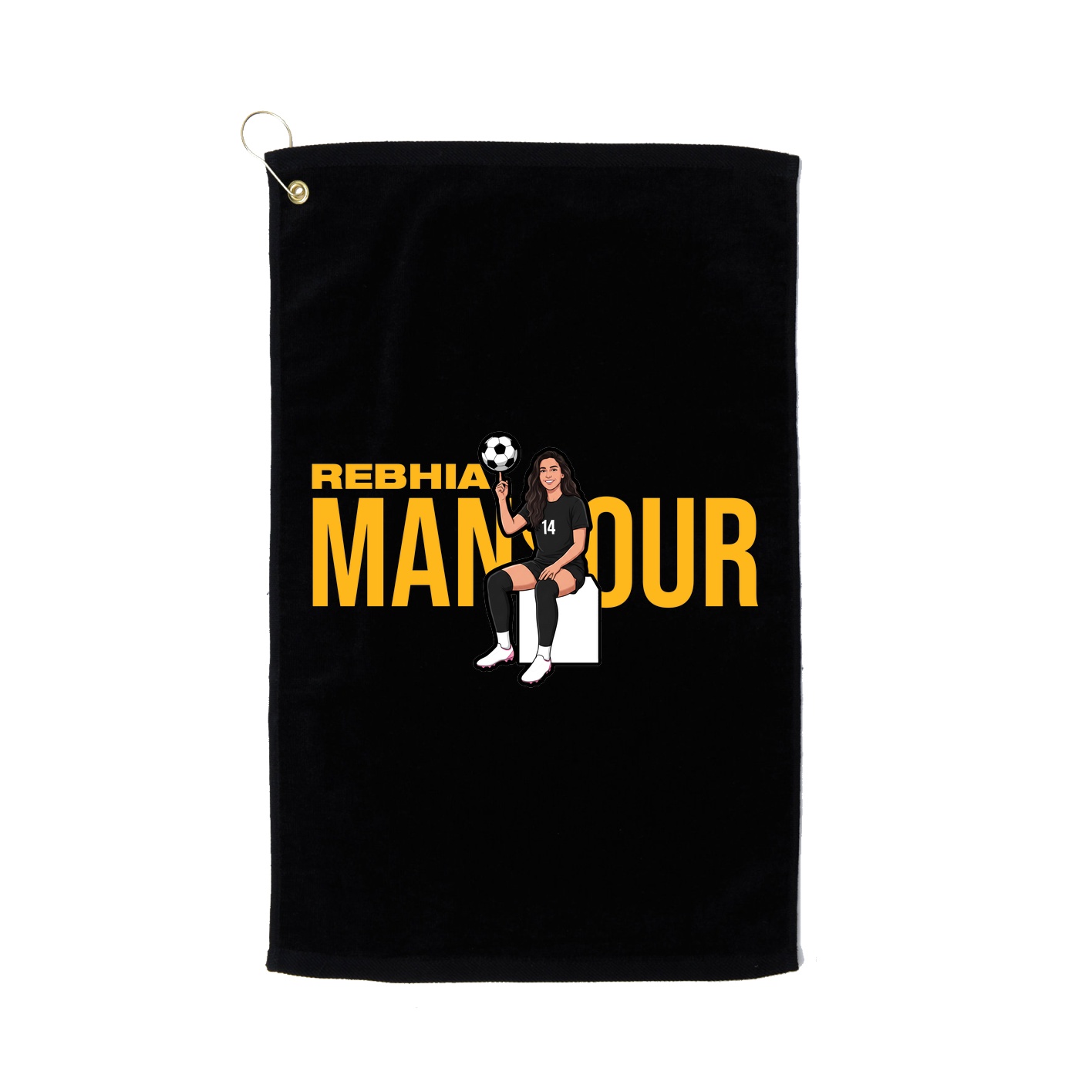 Golf Towel — Player Name in Black