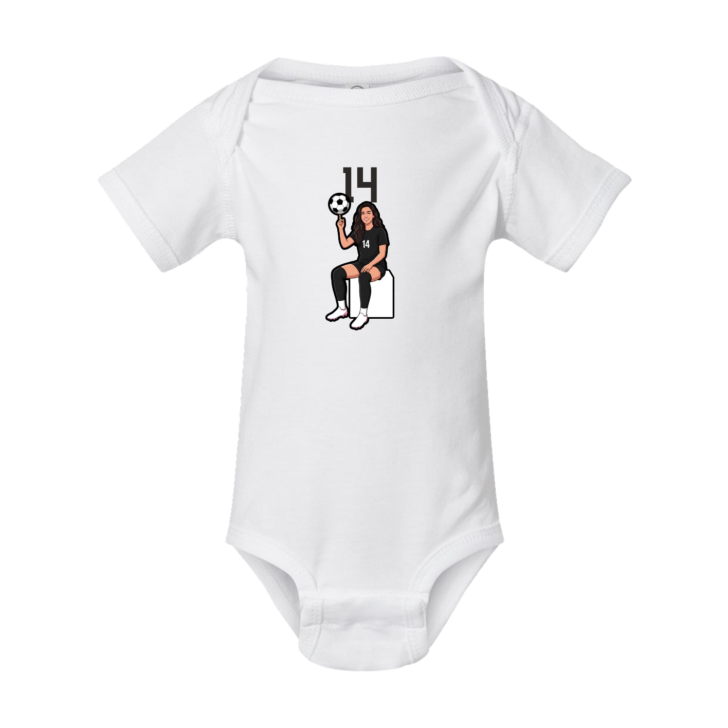 Baby Onesie — Number Top in White