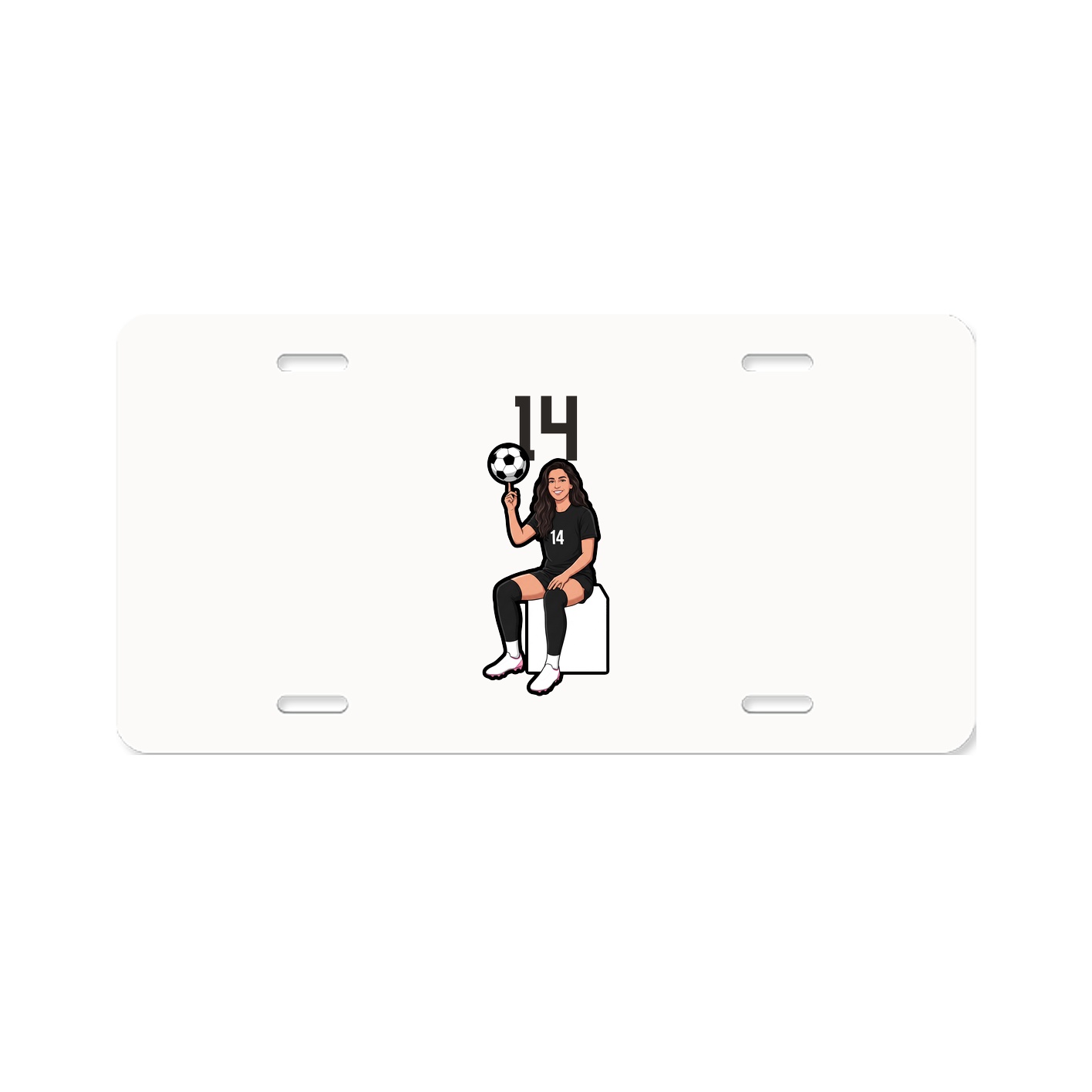 License Plate — Number Top in Classic
