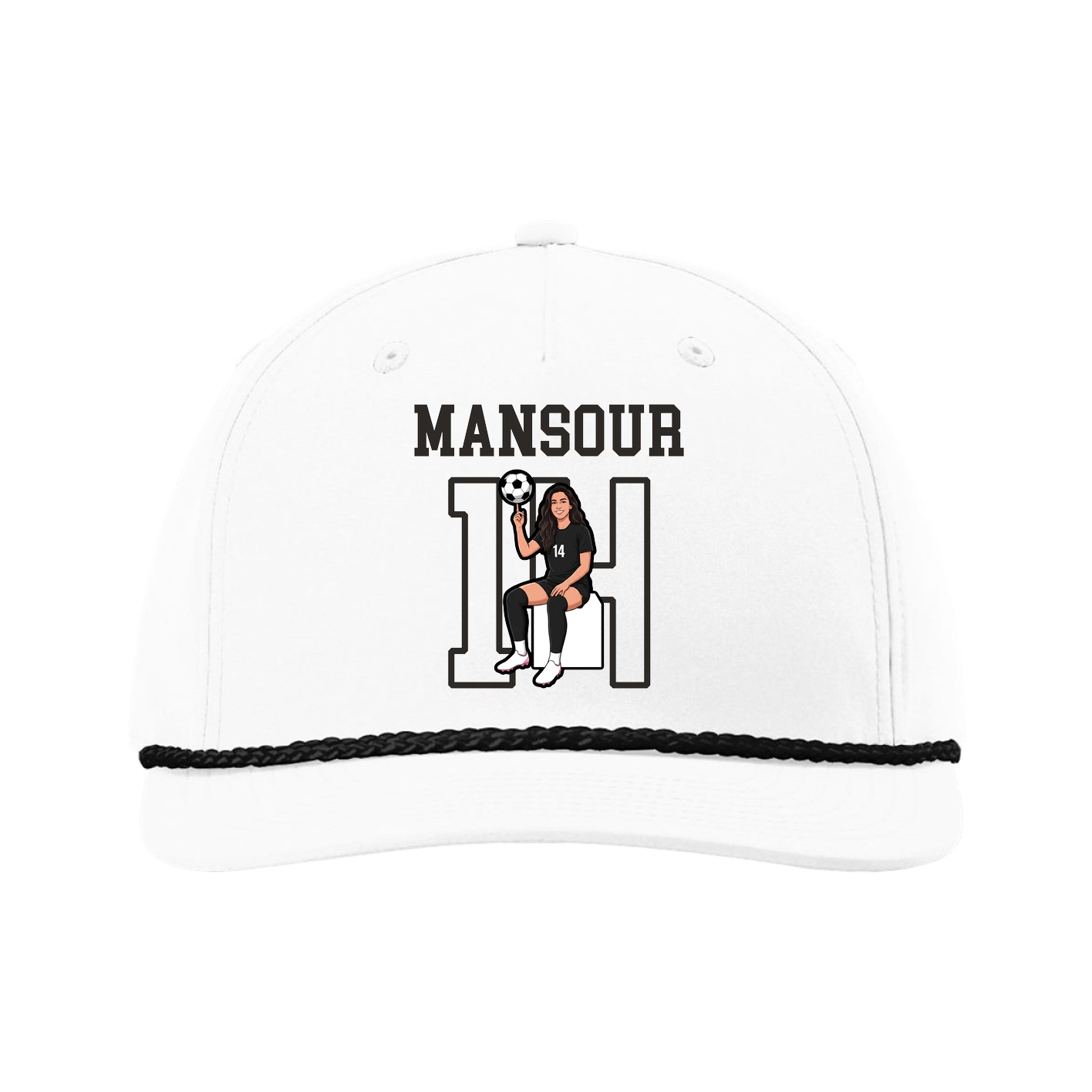 Five-Panel Classic Rope Cap — Shirsey in White