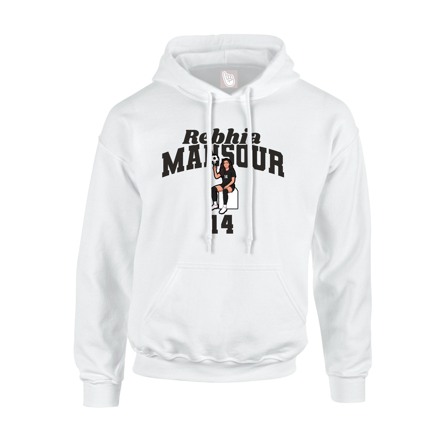 Hoodie — Signature Arch in White