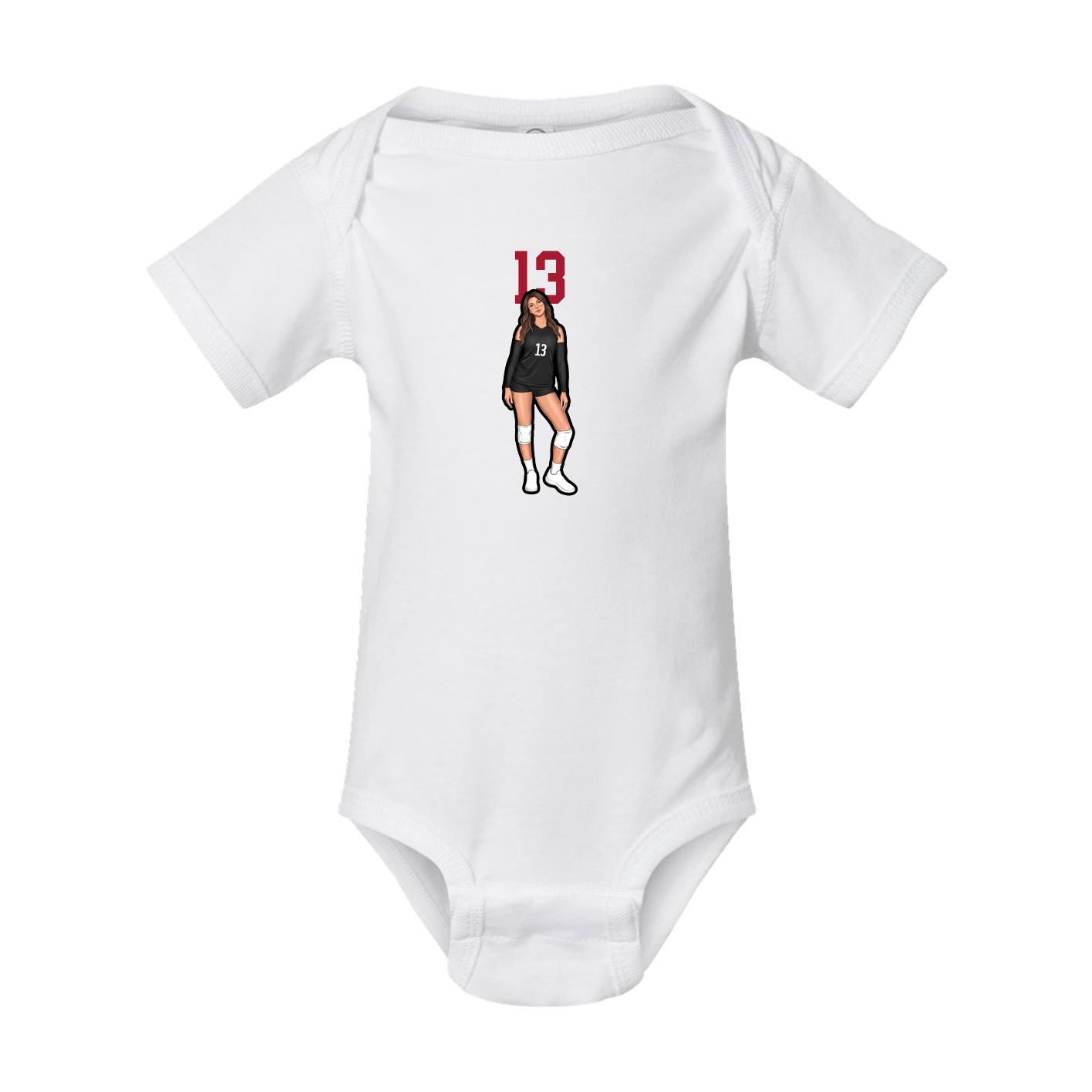 Baby Onesie — Number Top in White