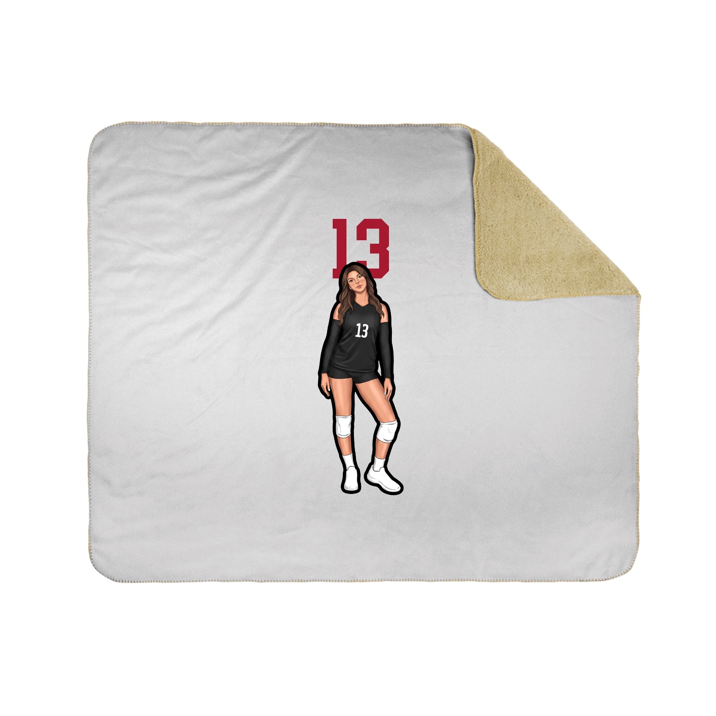 Throw Blanket — Number Top in White
