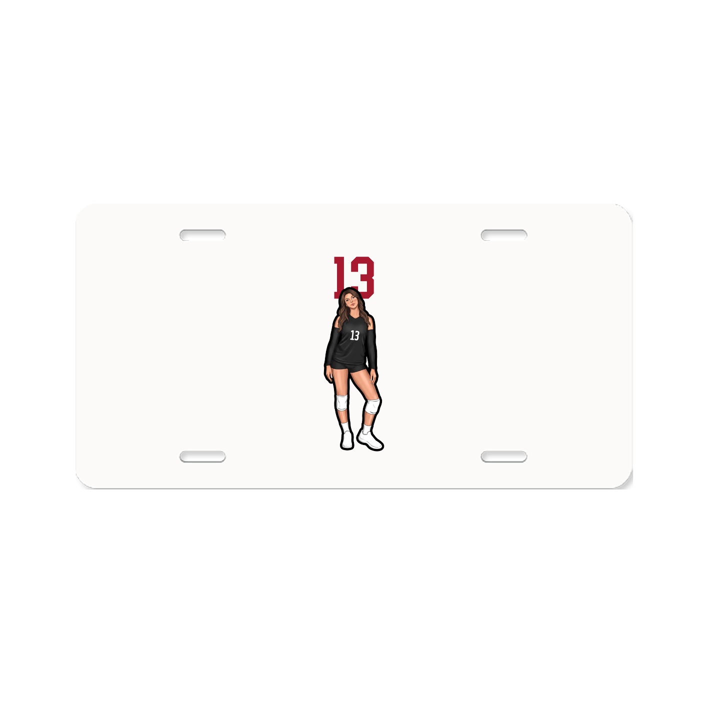 License Plate — Number Top in Classic