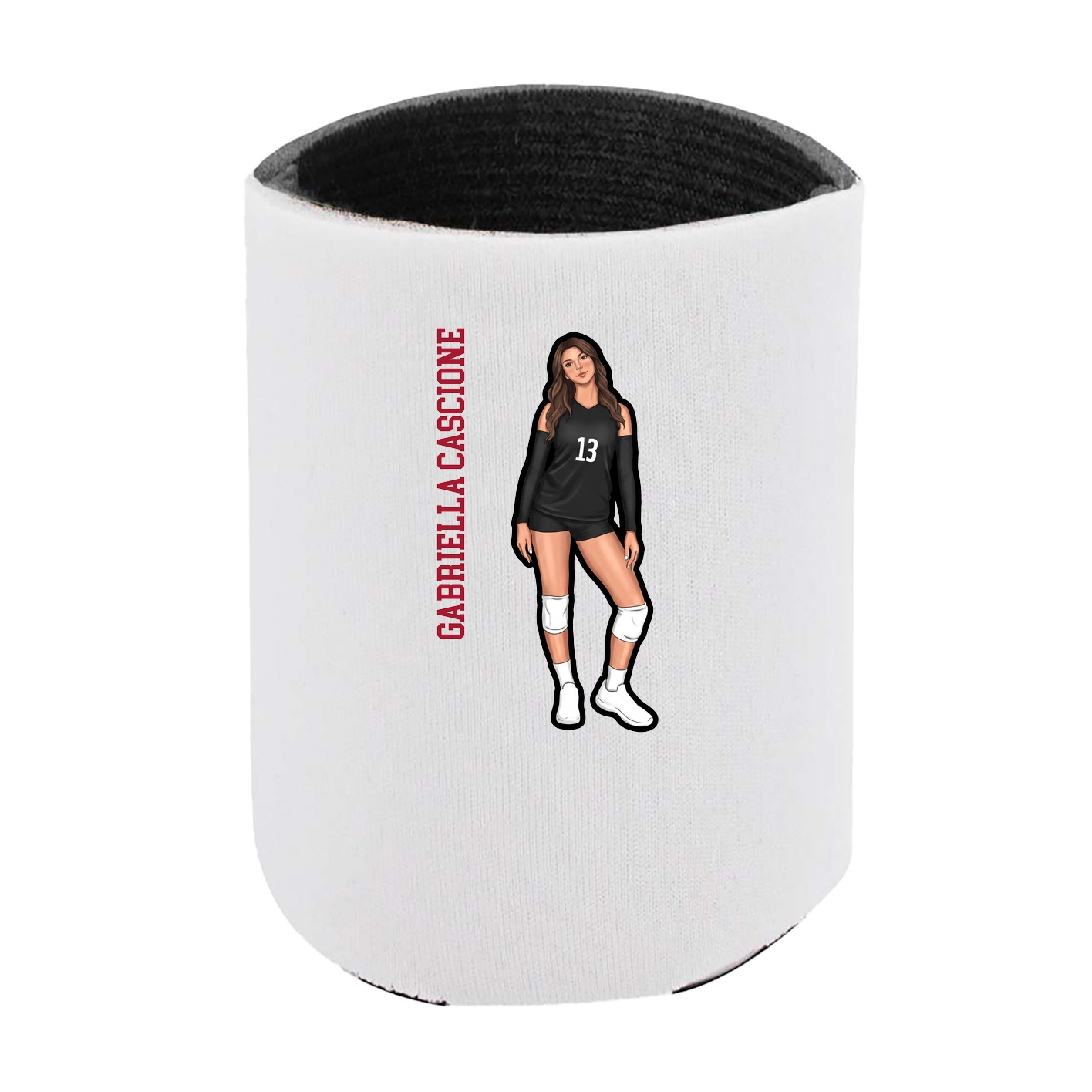 Can Holder — Name Vertical in White