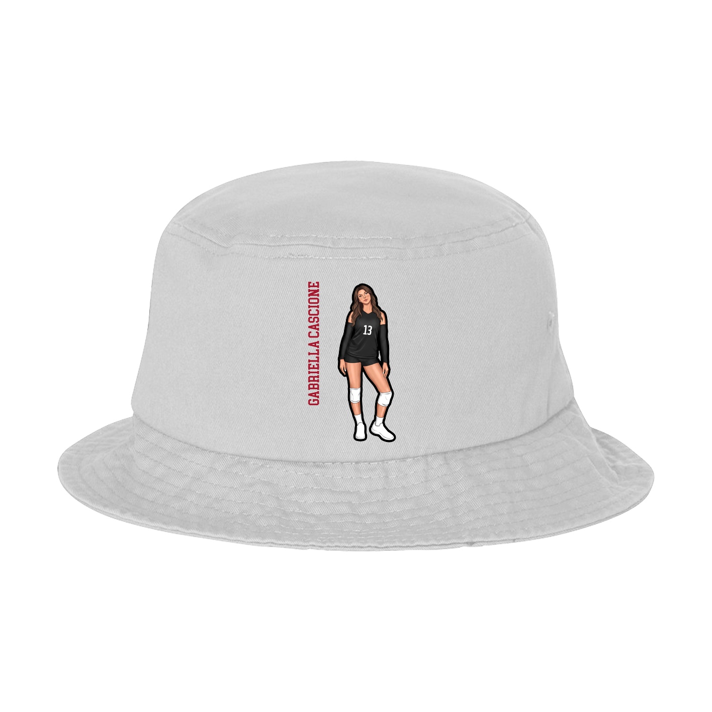 Bucket Cap — Name Vertical in White